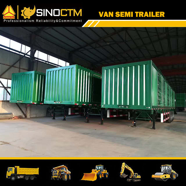 Good Quality 4 Axles 50FT 60tons Carbon Steel Wing Type Box Semi Trailer for Sale