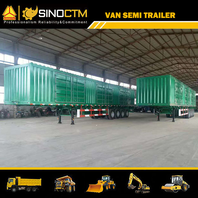 Good Quality 4 Axles 50FT 60tons Carbon Steel Wing Type Box Semi Trailer for Sale