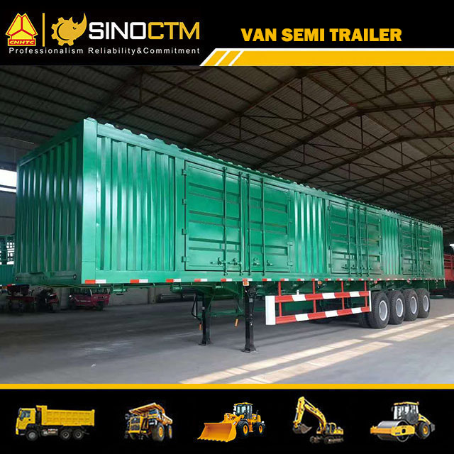 Good Quality 4 Axles 50FT 60tons Carbon Steel Wing Type Box Semi Trailer for Sale