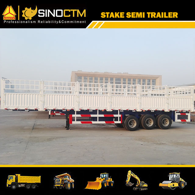 Fence Semi Trailer with Three Axles/Stake Semi Trail With 3 Axles