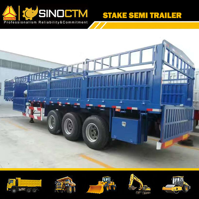 Fence Semi Trailer with Three Axles/Stake Semi Trail With 3 Axles