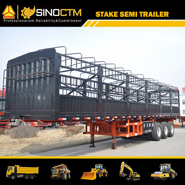 40FT Cargo/Container Transport Utility Stake Truck Semi Trailer with Container Lock