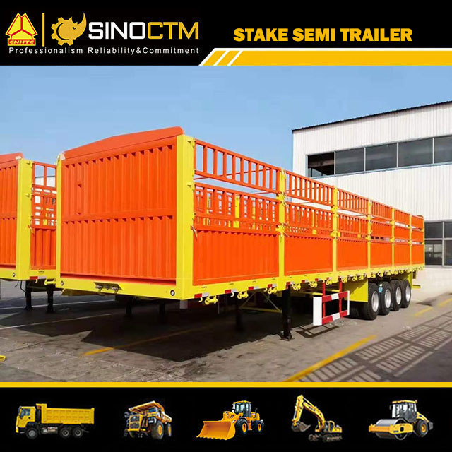 40FT 4axles Cargo/Container Transport Utility Stake Truck Semi Trailer
