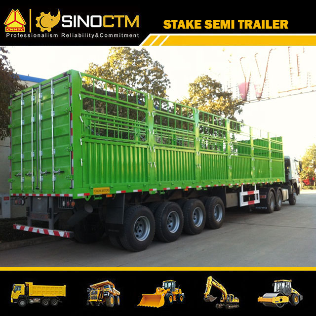 40FT 4axles Cargo/Container Transport Utility Stake Truck Semi Trailer