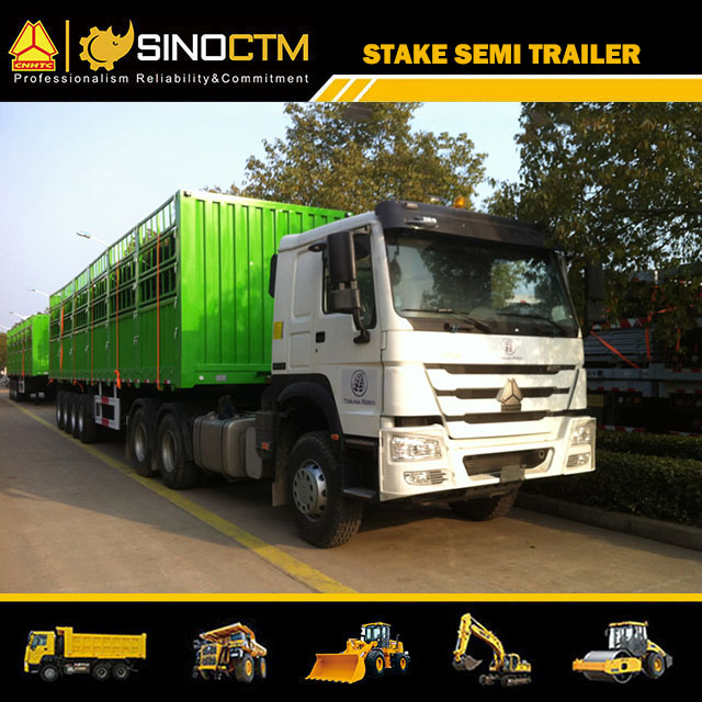 40FT 4axles Cargo/Container Transport Utility Stake Truck Semi Trailer