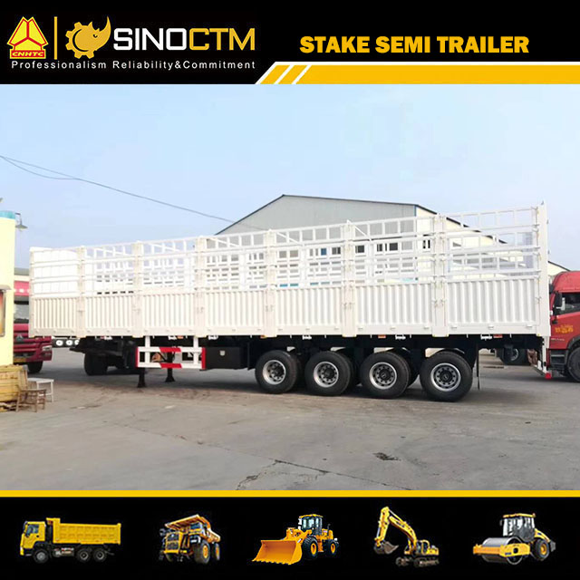 40FT 4axles Cargo/Container Transport Utility Stake Truck Semi Trailer