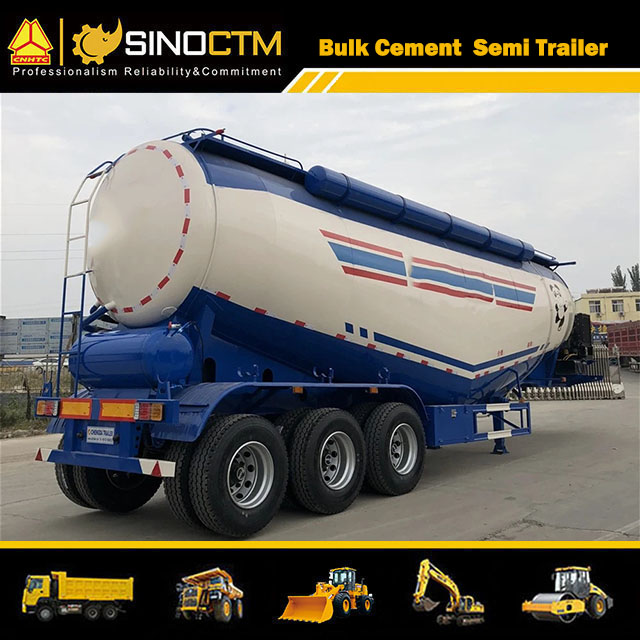 45cbm/40cbm/50cbm Bulk Cement Tanker Semi Trailer for Powder Material Transport