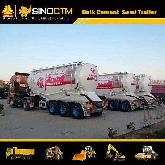 45cbm/40cbm/50cbm Bulk Cement Tanker Semi Trailer for Powder Material Transport