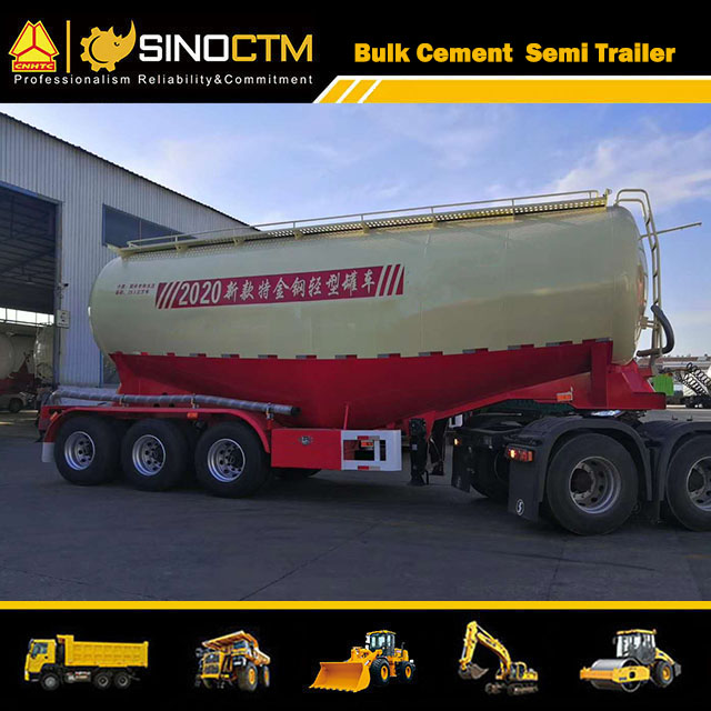 45cbm/40cbm/50cbm Bulk Cement Tanker Semi Trailer for Powder Material Transport