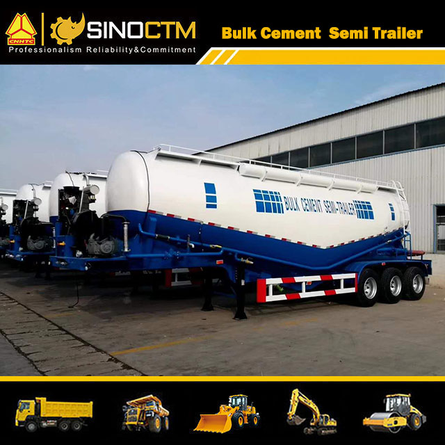 45cbm/40cbm/50cbm Bulk Cement Tanker Semi Trailer for Powder Material Transport