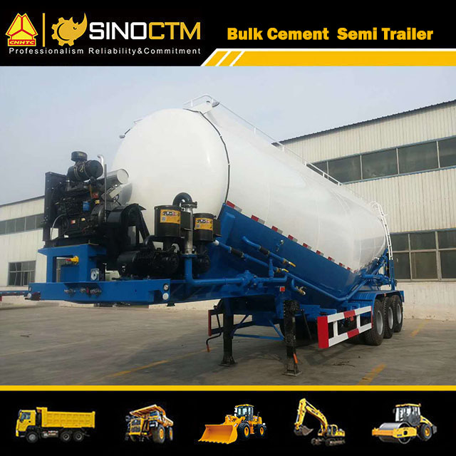 3 Axle 30cbm V Shape Tanker Body 50cbm Bulk Cement Tank Semi Trailer