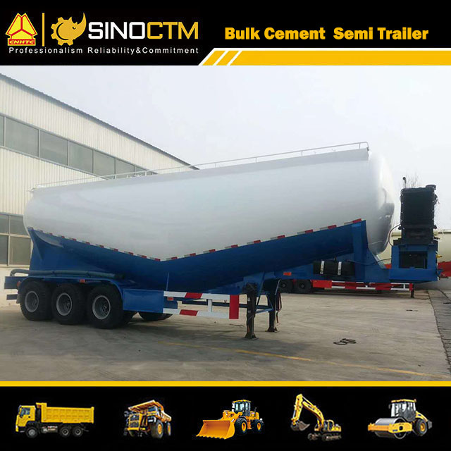 3 Axle 30cbm V Shape Tanker Body 50cbm Bulk Cement Tank Semi Trailer
