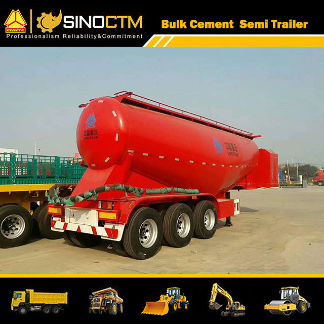 3 Axle 30cbm V Shape Tanker Body 50cbm Bulk Cement Tank Semi Trailer