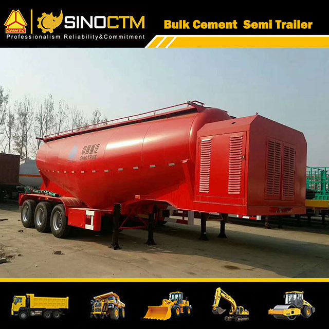 3 Axle 30cbm V Shape Tanker Body 50cbm Bulk Cement Tank Semi Trailer