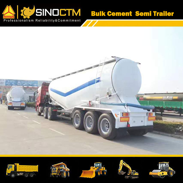 35cbm Bulk Cement Transport Tanker Semi Trailer with Hf Diesel Engine Air Compressor