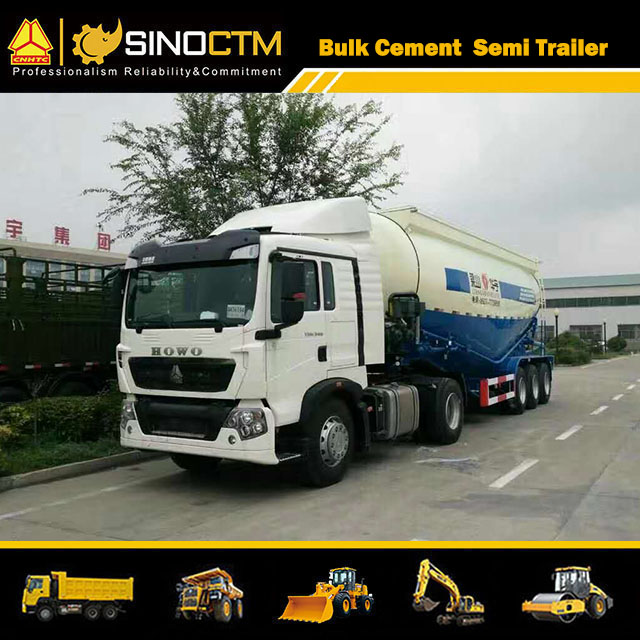 30cbm Powder Material Truck Semi Trailer Transport Bulk Cement