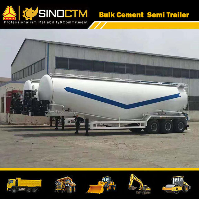 30cbm Powder Material Truck Semi Trailer Transport Bulk Cement