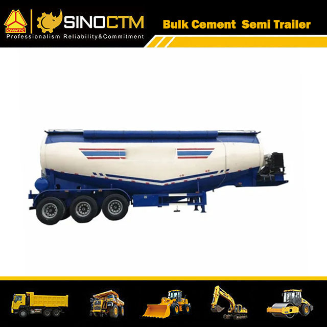 70ton 60cbm 3axles Bulk Cement Powder Material Tank Semi Trailer