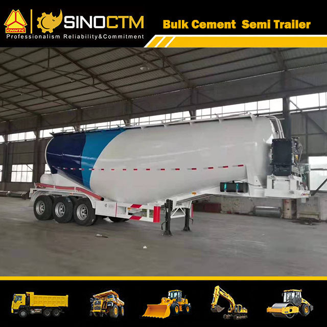70ton 60cbm 3axles Bulk Cement Powder Material Tank Semi Trailer