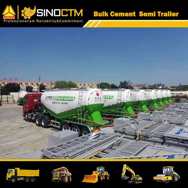 70ton 60cbm 3axles Bulk Cement Powder Material Tank Semi Trailer