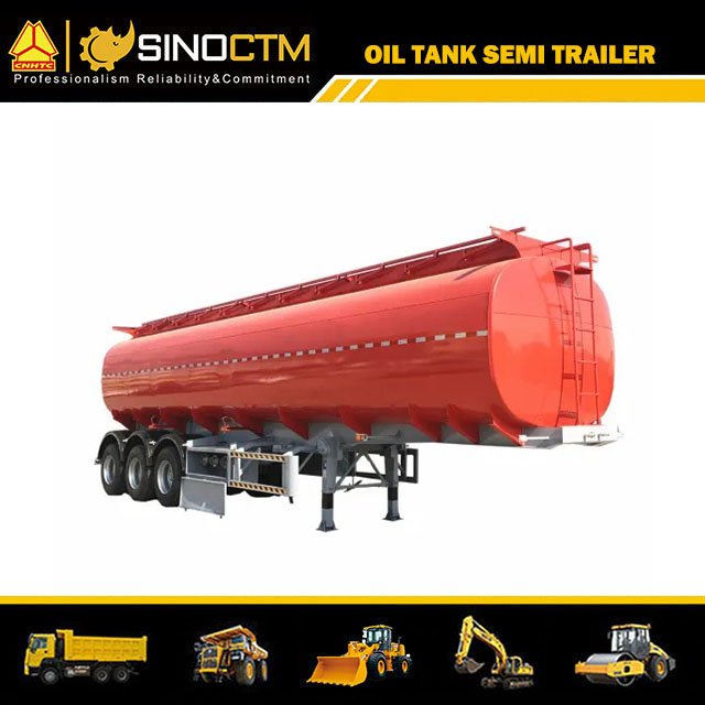 35cbm/35000L Carbon Steel Oil Tanker Semi Trailer for Fuel/Diesel/Crude Transport