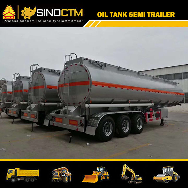 3axle 45cbm 4 Compartments Diesel Fuel Oil Aluminum Alloy Tanker Truck Semi Trailer with Tractor Truck