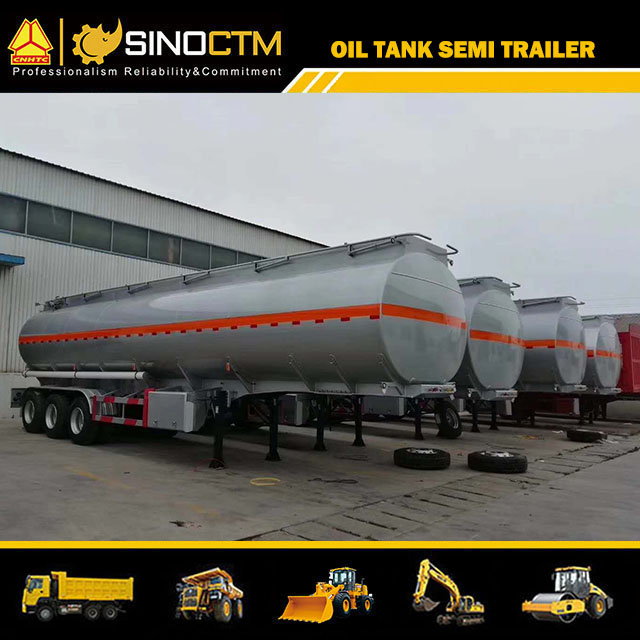 3axle 45cbm 4 Compartments Diesel Fuel Oil Aluminum Alloy Tanker Truck Semi Trailer with Tractor Truck