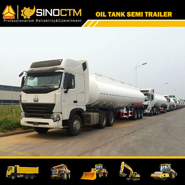 60cbm/60000L Carbon Steel Oil Tanker Semi Trailer for Fuel/Diesel/Crude Transport