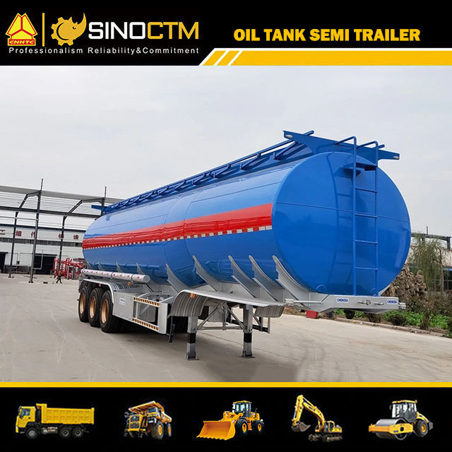 60cbm/60000L Carbon Steel Oil Tanker Semi Trailer for Fuel/Diesel/Crude Transport
