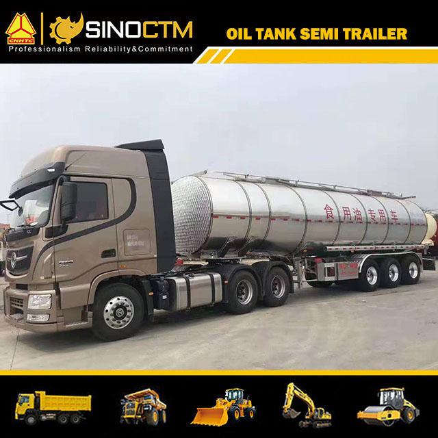 Tri Axle 40000 Liters 40cbm 40000L Palm Fuel Tanker Crude Aluminum Alloy Oil Tank Semi Trailer with Pump