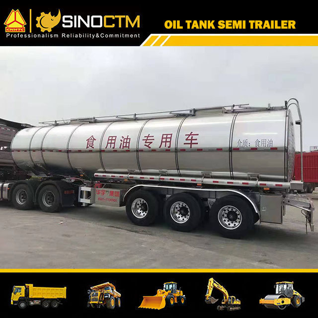 Tri Axle 40000 Liters 40cbm 40000L Palm Fuel Tanker Crude Aluminum Alloy Oil Tank Semi Trailer with Pump