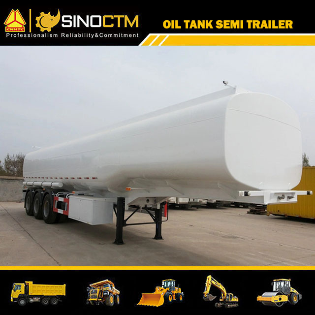 Steel Stainless Steel 45m3 Oil Tank Trailer / 45cbm Fuel Tanker Semi Truck Trailer