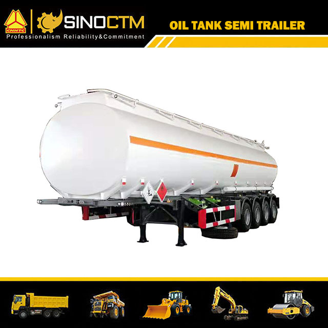 Steel Stainless Steel 45m3 Oil Tank Trailer / 45cbm Fuel Tanker Semi Truck Trailer 