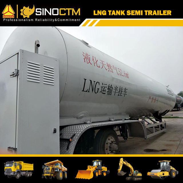 SINO TRUCK Three Axles 52.6CBM LNG Tanker Semi-Trailer