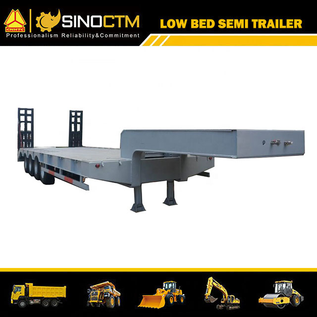 Four Axle 50-80t Low Bed Trailer Low Boy Lowbed Semi Trailer