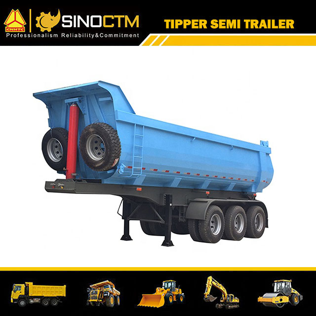 3 axle heavy duty tipper trailer 60 tons dump semi trailer for sale