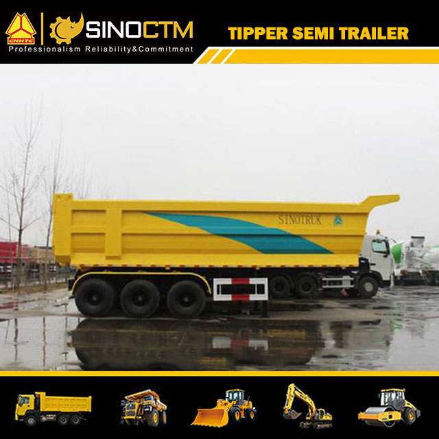 3 axle heavy duty tipper trailer 60 tons dump semi trailer for sale