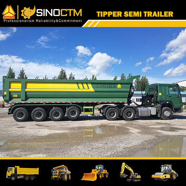4 Axle Tipper Trailer 100Ton Limestone Dump Semi Trailer Price