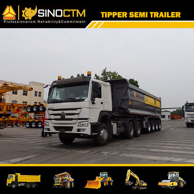 4 Axle Tipper Trailer 100Ton Limestone Dump Semi Trailer Price