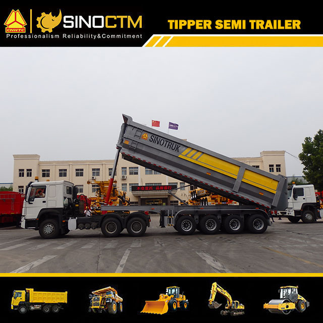 4 Axle Tipper Trailer 100Ton Limestone Dump Semi Trailer Price