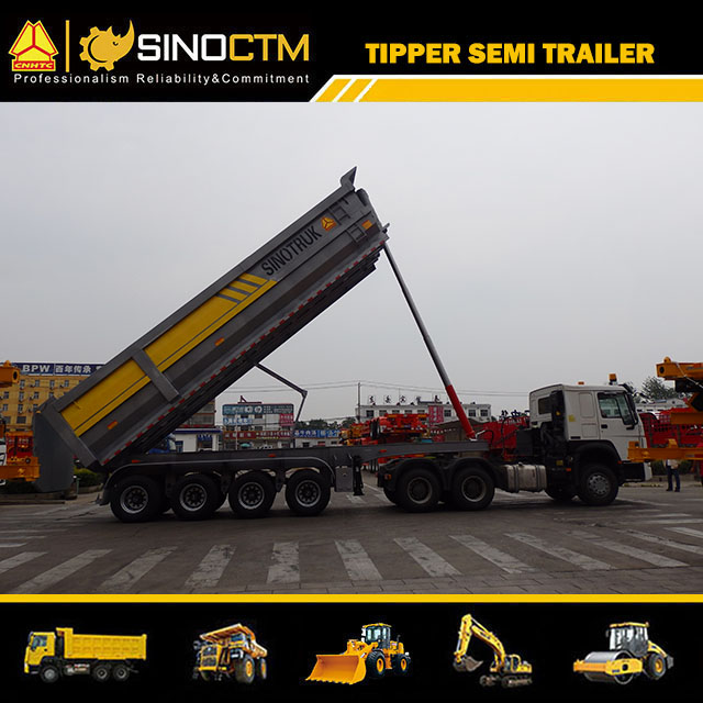 4 Axle Tipper Trailer 100Ton Limestone Dump Semi Trailer Price