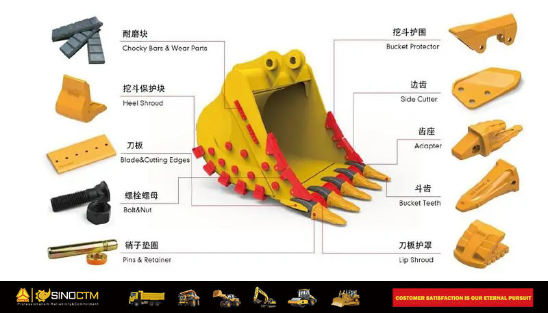 Construction Machinery Excavator Root Rake Bucket