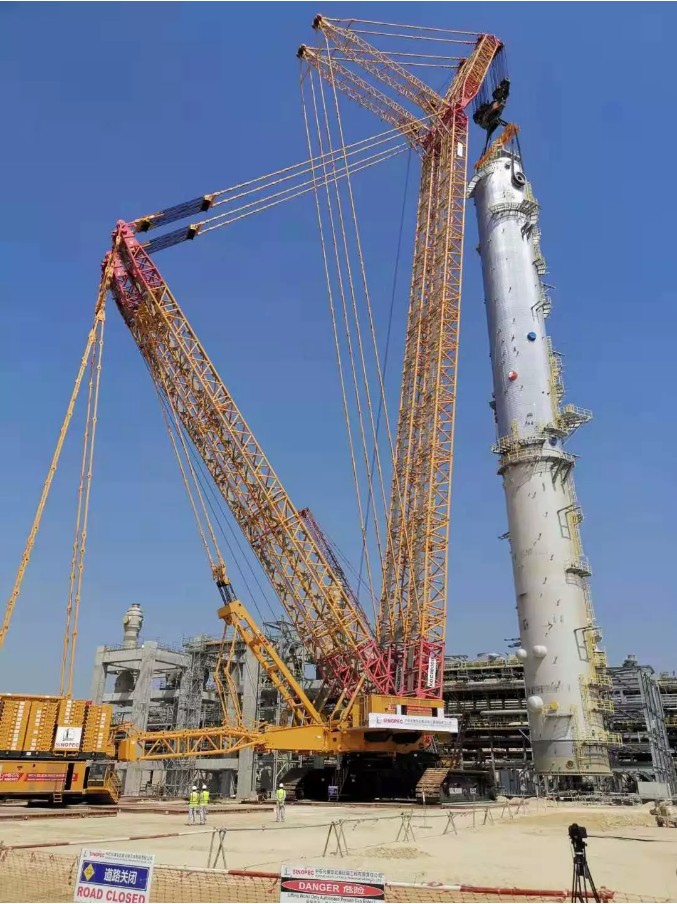 Spectacular giant! "The World's No. 1 Crane", XCMG 4000-Ton Crawler Crane Successfully Completes its First Lifting in Saudi Arabia