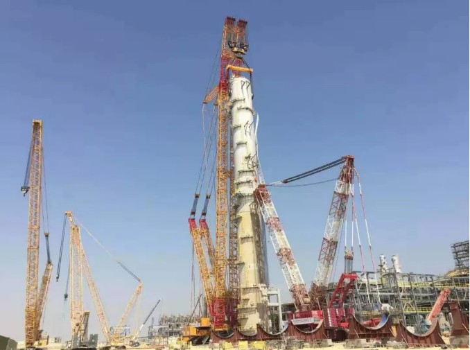 Spectacular giant! "The World's No. 1 Crane", XCMG 4000-Ton Crawler Crane Successfully Completes its First Lifting in Saudi Arabia