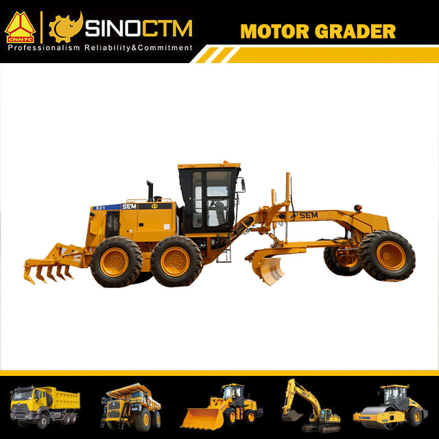 220HP Motor Grader SEM921 with Front Blade Shank Ripper