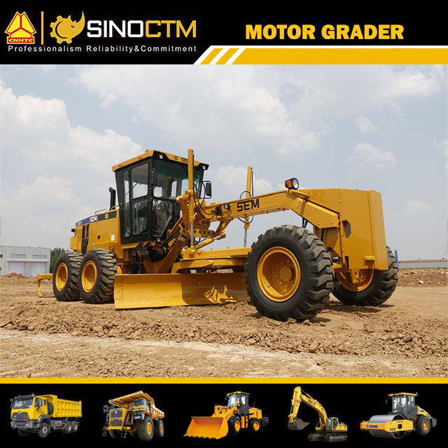 220HP Motor Grader SEM921 with Front Blade Shank Ripper
