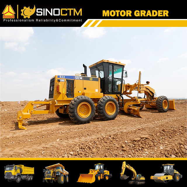SEM919 Blade Grader 190HP Motor Grader with Front Dozer