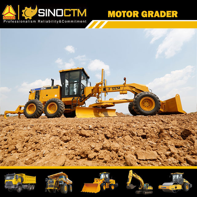 SEM919 Blade Grader 190HP Motor Grader with Front Dozer