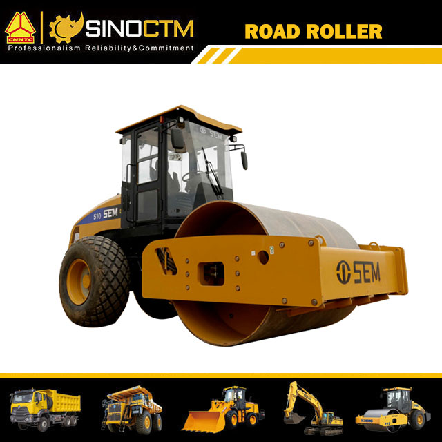 1、Catpiller Sem 10 Tons Vibratory Road Roller Sem510 with Single Drum