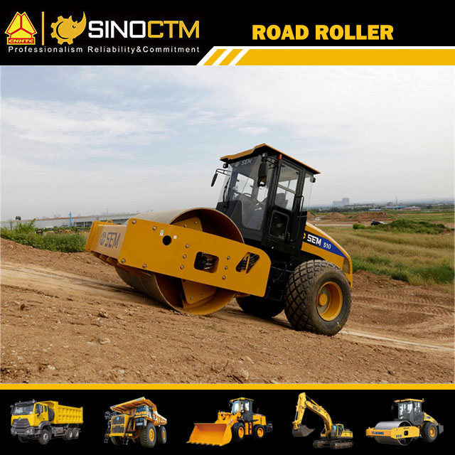 1、Catpiller Sem 10 Tons Vibratory Road Roller Sem510 with Single Drum